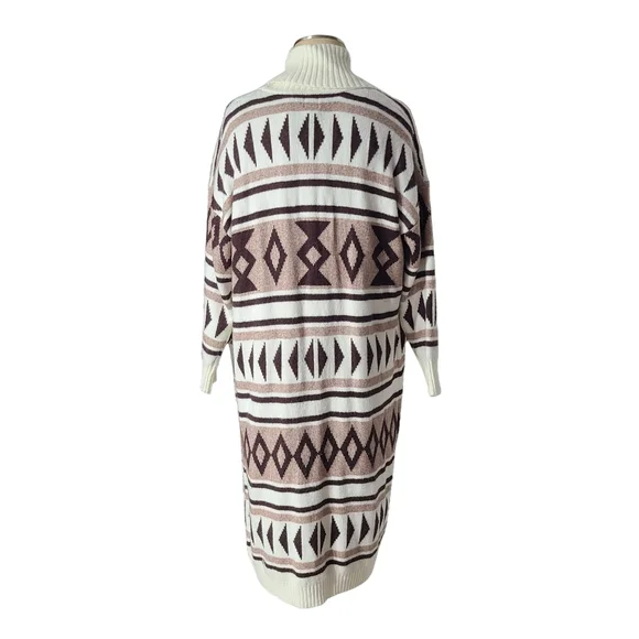 Joie Open Front Duster Sweater Cardigan Aztec - Picture 4 of 6